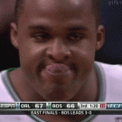 Glen 'Big Baby' Davis tongue play