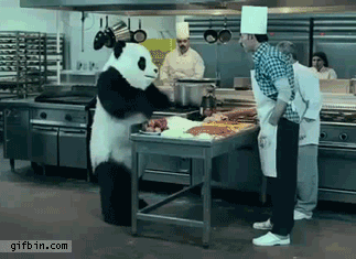 Angry panda vs. chef