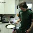 Flipping a crepe fail