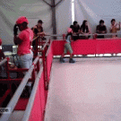 Skating domino effect