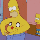 Homer Simpson belly pizza om nom nom