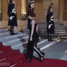 High heels stair climbing fail