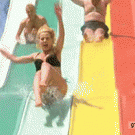 Water slide bounce