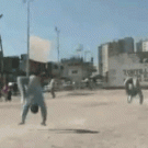 Extreme capoeira duo