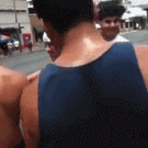 Foam sword guy gets hit by bus