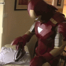 Iron Man doing his job