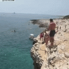 Suicidal cliff jumping