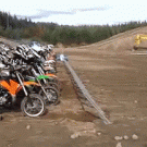 Motocross track race start fail
