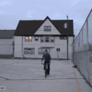 Tim Knoll basketball hoop BMX trick