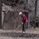 Lucky golf shot