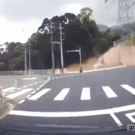 Scoter rider falls in manhole