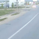 Car explodes on impact during intersection collision
