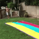 Slip 'n slide face bang
