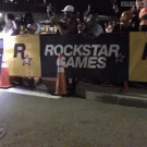 Cycling race pile-up