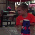 Little girl guesses brother's shell game