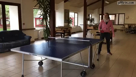 Flip ping pong shot