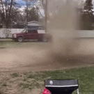 Dust devil hits baseball field