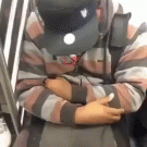 Creative public transportation sleeping cap