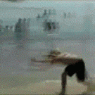Flips on the beach