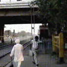 Train near-death experience