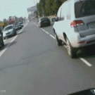 Biker crashed by car