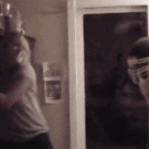 Girl hits herself with inflatable baseball bat