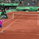 Lucky tennis shot