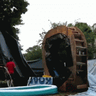 The backyard waterslide of doom