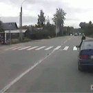 Cop hits pedestrian on crosswalk