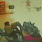 Robber gets beat up by woman clerk