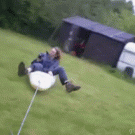 Grass kayaking fail