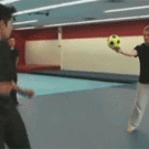 Spectacular ball kick to the face