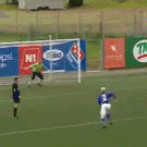 Fishing goal celebration