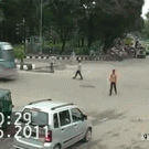 Intersection bus crash