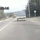 Truck loses 2 wheels