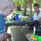 Kid spits on birthday cake