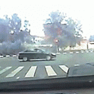 Manhole cover lifts car while driven