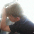 Sleeping kid bangs head on chair