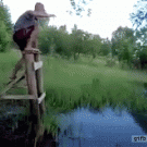 Epic rope swing fail