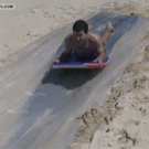 Slip'n'slide alley oop trick shot