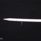 Water droplet orbiting charged knitting needle in space