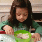 Little girl gets powerful brain freeze while eating icecream