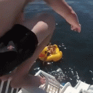 Diving via slide
