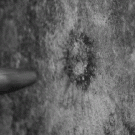 Bullet on a wall