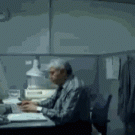 A guy is being monitored at work