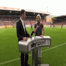 Reporter soccer ball headshot