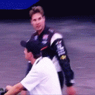 Will Power finger salute to officials