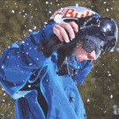 Slow-motion snowball to face