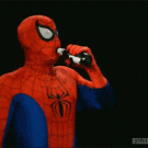 Spider-Man throwing up in slow-motion