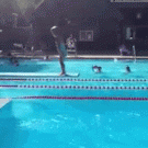 Kid imitates the olympics